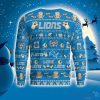 Detroit Lions Pumpkin Halloween Spooky Ghost Pattern Funny 3D Sweater Men And Women Gift