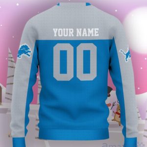 Detroit Lions Ugly Sweater Custom Name And Number Hot Design For Christmas Gift Product Photo 3