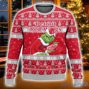 Detroit Red Wings Grinch Ugly Christmas Sweater Christmas Gift For Sport Fans Product Photo 1