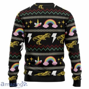 Dinosaur Unicorn Ride Hard, Ugly Christmas Sweatshirt image Dinosaur Unicorn Ride Hard, Ugly Christmas Sweatshirt Product Photo 2