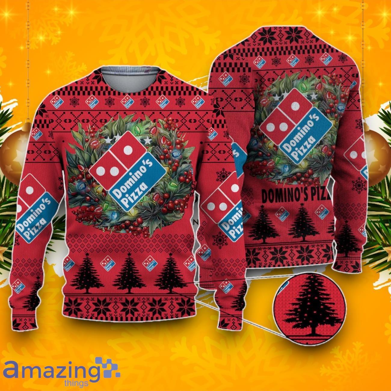 Domino's Pizza Ugly Christmas Sweater Gift For Christmas image Domino's Pizza Ugly Christmas Sweater Gift For Christmas