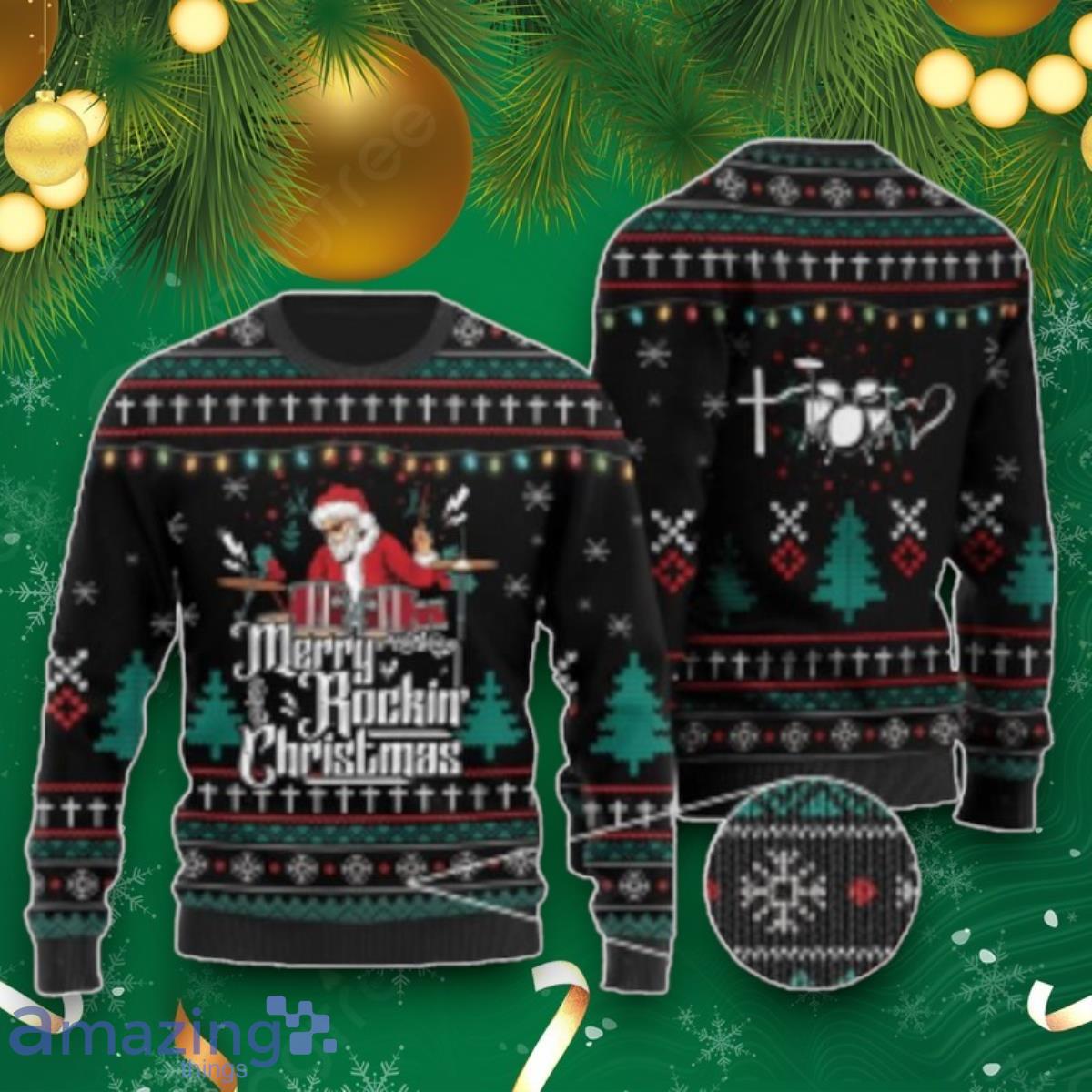 Drummer Ugly Christmas Sweaters Best Gift image Drummer Ugly Christmas Sweaters Best Gift Product Photo 1