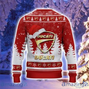 Ducatti Santa Hat Pattern Ugly Christmas Sweater For Men And Women Product Photo 3