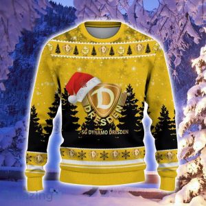 Dynamo Dresden Logo Wearing Santa Hat Ugly Christmas Sweater Christmas Gift 3D Sweater Product Photo 2