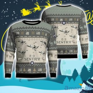 E-3 Sentry E3 Aircraft New Trend Veteran Sweater Ugly Christmas Sweater Gift For Christmas Product Photo 1