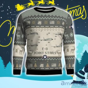 E-8 Joint STARS E8 Aircraft New Trend Veteran Sweater Ugly Christmas Sweater Gift For Christmas Product Photo 2