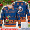 New York Islanders Grinch Ugly Christmas Sweater Ice Hockey NHL Christmas Gift 3D Sweater Custom Name