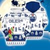 Edmonton Oilers 3D Hooodie Ugly Sweatshirt Christmas Pattern Grinch Ice Hockey NHL Fans
