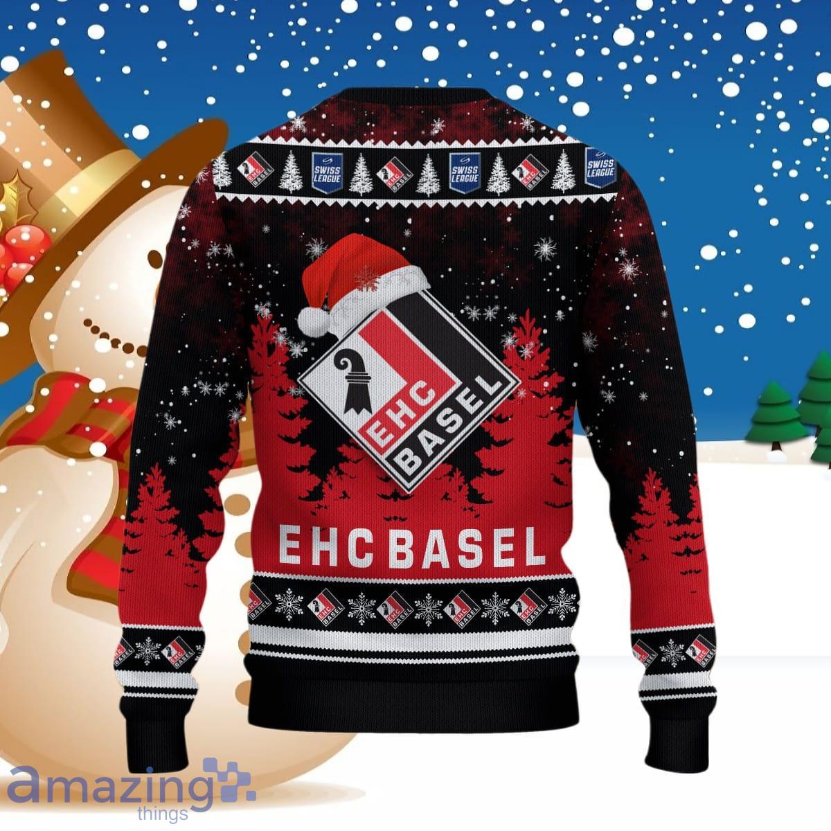 EHC Basel Ugly Christmas Sweater Style Gift For Men Women image EHC Basel Ugly Christmas Sweater Style Gift For Men Women Product Photo 3