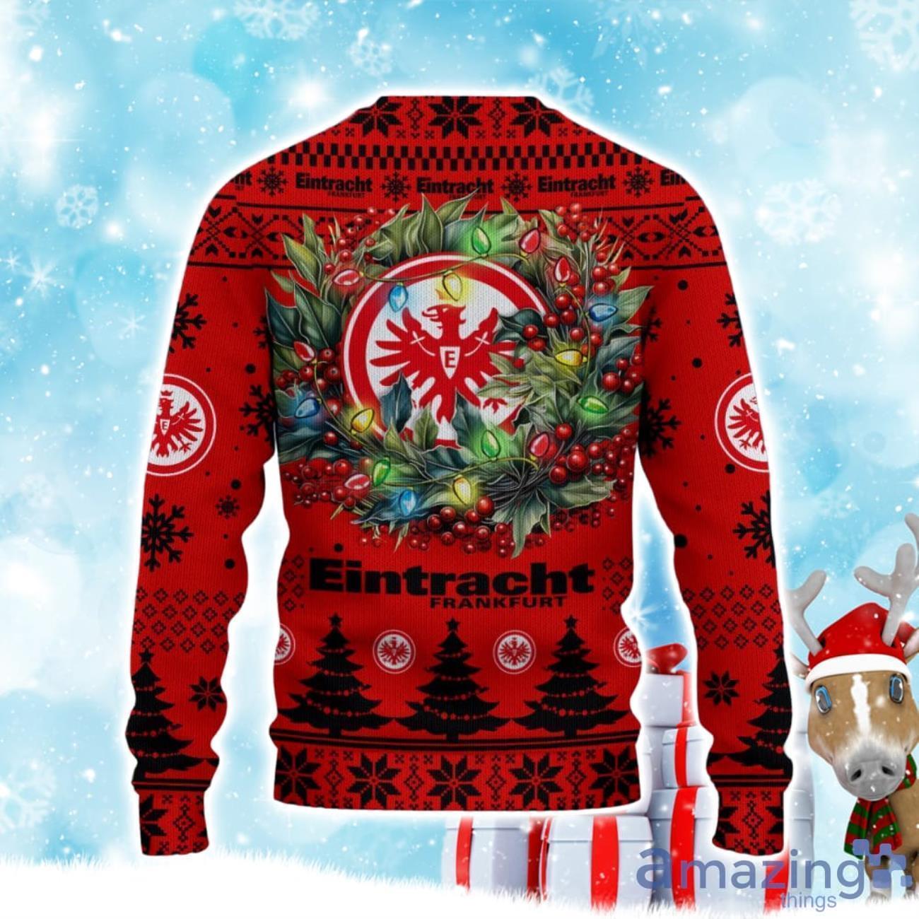 Eintracht Frankfurt Ugly Christmas Sweater Gift Ideas For Fans image Eintracht Frankfurt Ugly Christmas Sweater Gift Ideas For Fans Product Photo 3
