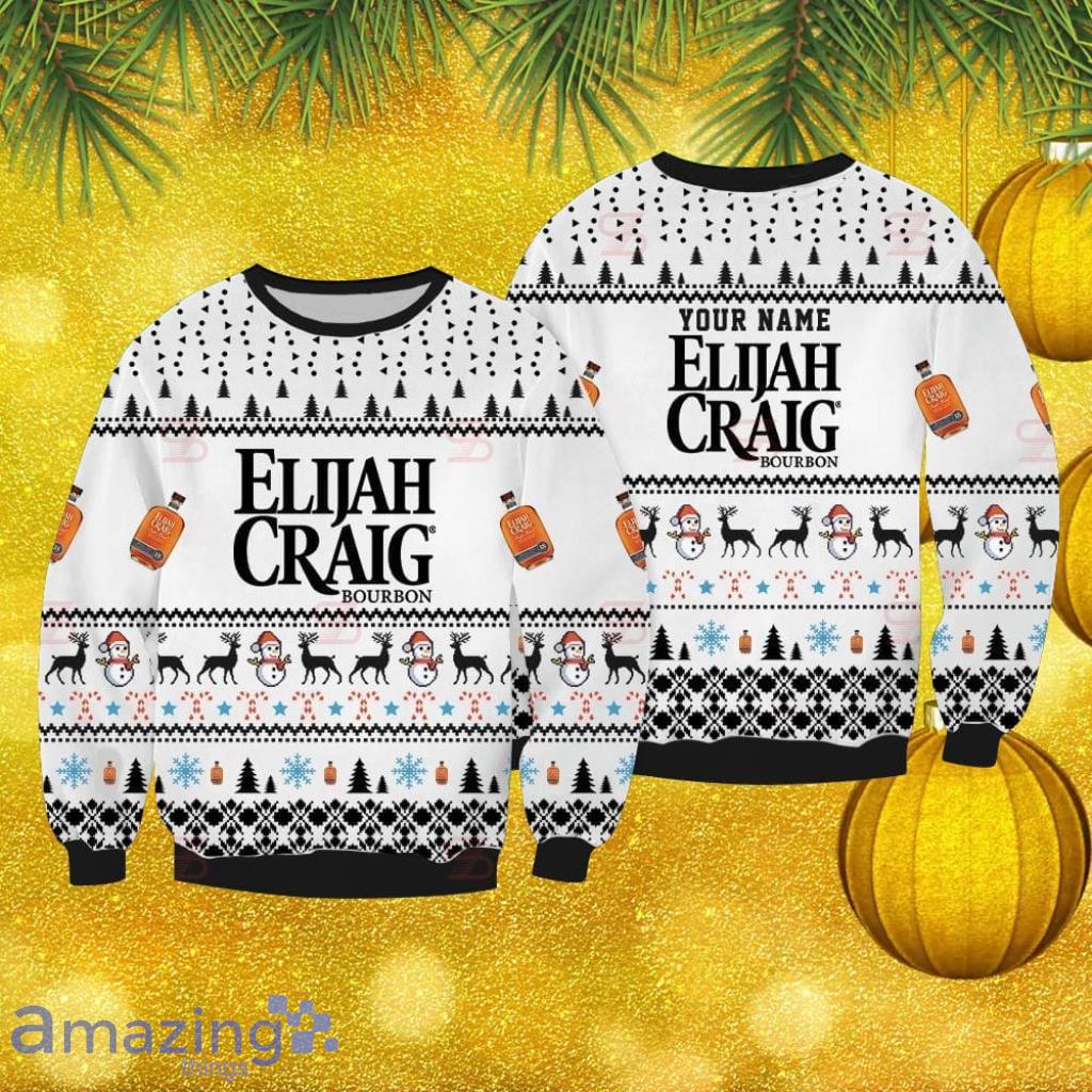 Elijah Craig Custom Name Ugly Sweater 3D Gift Christmas image Elijah Craig Custom Name Ugly Sweater 3D Gift Christmas Product Photo 1