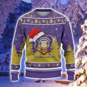 Erzgebirge Aue Logo Wearing Santa Hat Ugly Christmas Sweater Christmas Gift 3D Sweater Product Photo 2