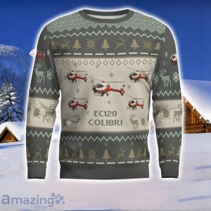 Eurocopter EC120 Colibri Aircraft Ugly Christmas Sweater Aircraft Lover Gift Veteran Aircraft All Over Printed Sweater image Eurocopter EC120 Colibri Aircraft Ugly Christmas Sweater Aircraft Lover Gift Veteran Aircraft All Over Printed Sweater Product Photo 2