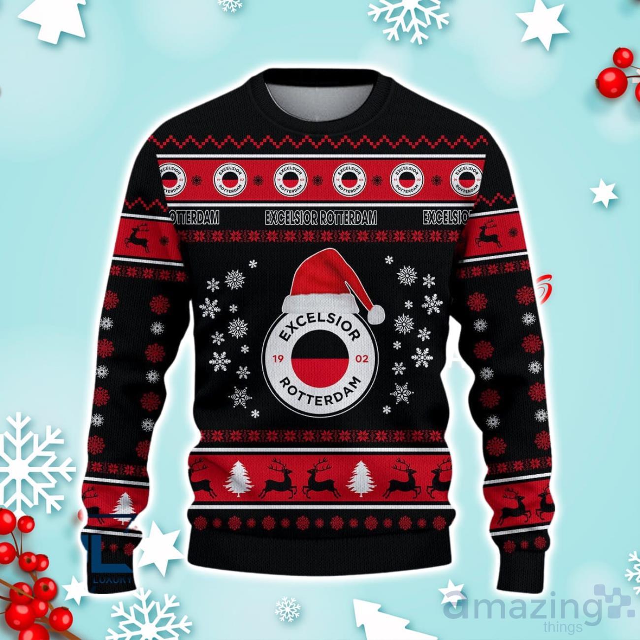 Excelsior Rotterdam Ugly Christmas Sweater Ideal Gift For Fans image Excelsior Rotterdam Ugly Christmas Sweater Ideal Gift For Fans Product Photo 2