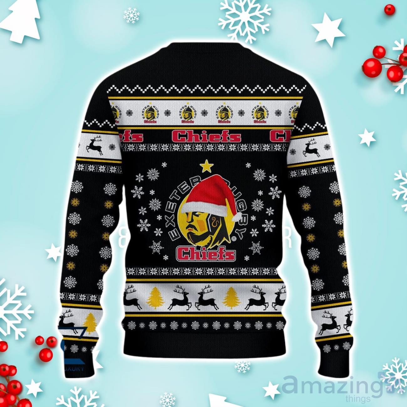 Exeter Chiefs Ugly Christmas Sweater Ideal Gift For Fans image Exeter Chiefs Ugly Christmas Sweater Ideal Gift For Fans Product Photo 3