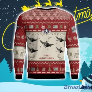 F-117 Nighthawk F117 Aircraft Ugly Christmas Sweater Christmas Gift Veteran 3D Sweater Product Photo 3