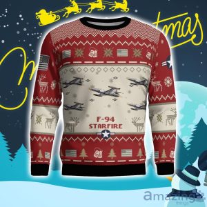 F-94 Starfire F94 Aircraft Ugly Christmas Sweater Christmas Gift Veteran 3D Sweater Product Photo 2