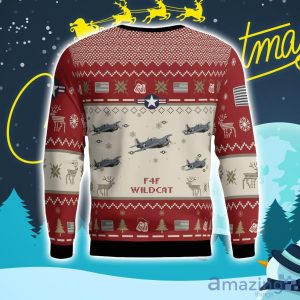 F4F Wildcat Aircraft Ugly Christmas Sweater Christmas Gift Veteran 3D Sweater Product Photo 3