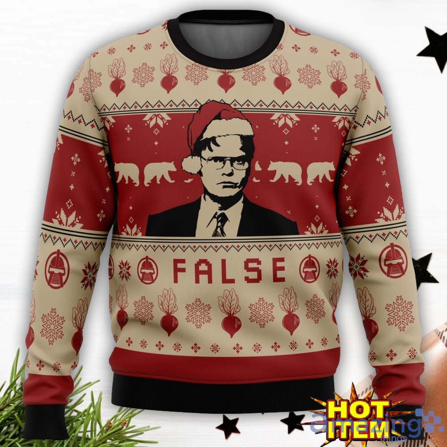 False The Office Ugly Christmas Sweater Christmas Holiday Gift For Men And Women image False The Office Ugly Christmas Sweater Christmas Holiday Gift For Men And Women Product Photo 2