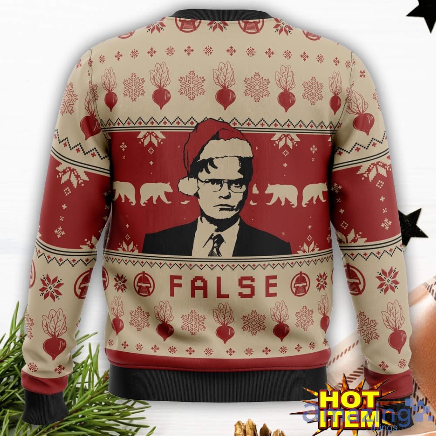 False The Office Ugly Christmas Sweater Christmas Holiday Gift For Men And Women image False The Office Ugly Christmas Sweater Christmas Holiday Gift For Men And Women Product Photo 3