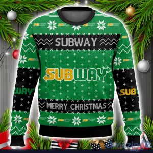 Fast Food Subway 3D Ugly Christmas Sweater Men And Women Christmas Gift Product Photo 1