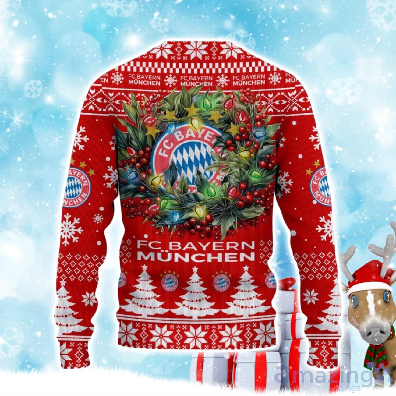 FC Bayern Munchen Ugly Christmas Sweater Gift Ideas For Fans image FC Bayern Munchen Ugly Christmas Sweater Gift Ideas For Fans Product Photo 3