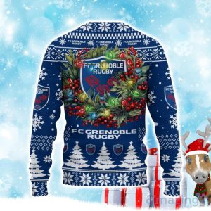 FC Grenoble Rugby Ugly Christmas Sweater Gift Ideas For Fans image FC Grenoble Rugby Ugly Christmas Sweater Gift Ideas For Fans Product Photo 3