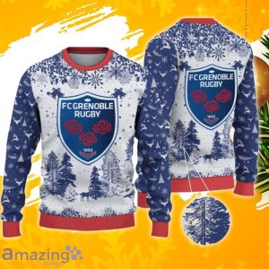 FC Grenoble Rugby Ugly Christmas Sweater, Xmas Gift Ideas 2023 For Fans Product Photo 1