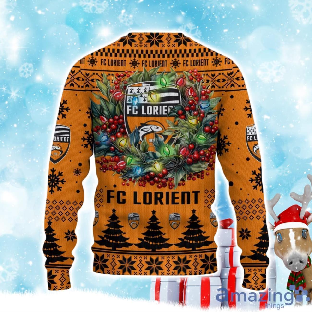 FC Lorient Ugly Christmas Sweater Ideal Gift For Fans image FC Lorient Ugly Christmas Sweater Ideal Gift For Fans Product Photo 3