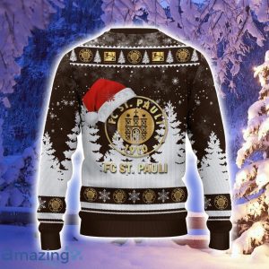 FC St. Pauli Logo Wearing Santa Hat Ugly Christmas Sweater Christmas Gift For Men And Women Product Photo 3