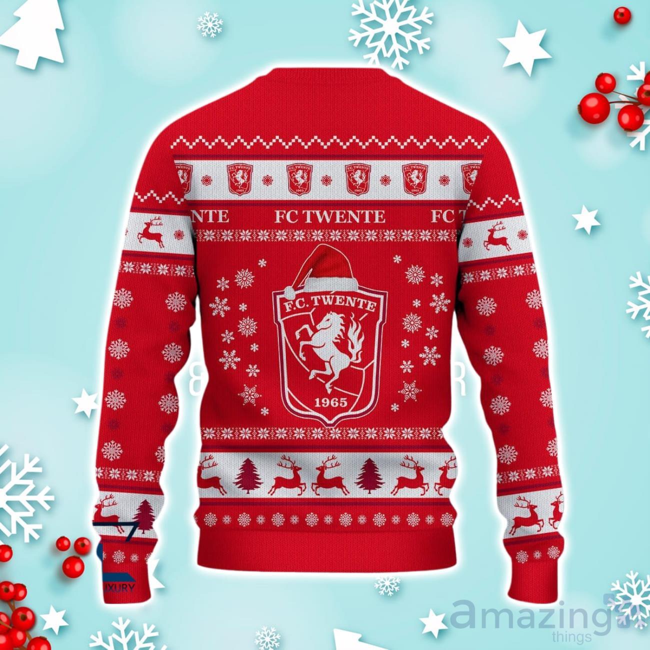 FC Twente Ugly Christmas Sweater Ideal Gift For Fans image FC Twente Ugly Christmas Sweater Ideal Gift For Fans Product Photo 3