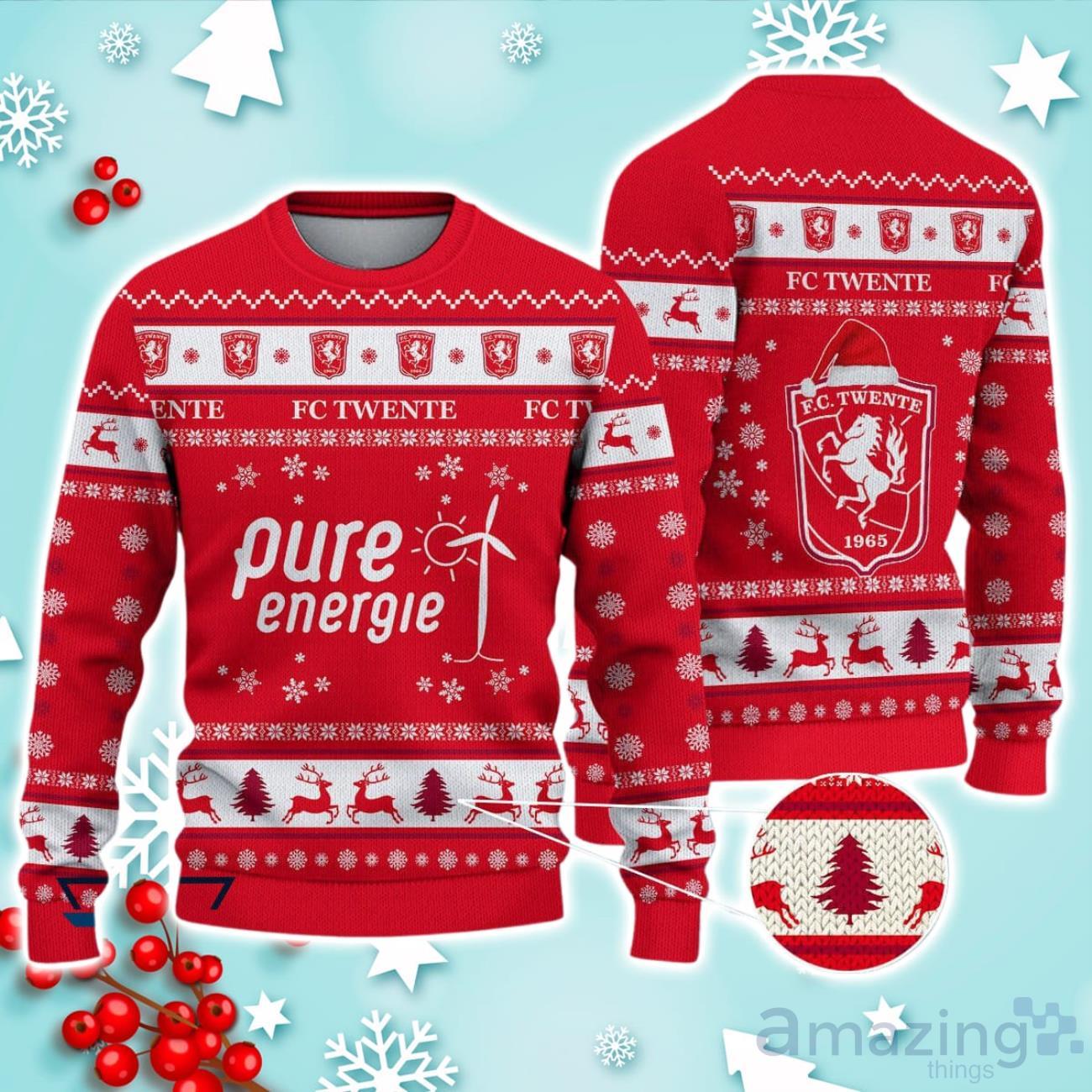 FC Twente Ugly Christmas Sweater Ideal Gift For Fans image FC Twente Ugly Christmas Sweater Ideal Gift For Fans Product Photo 1