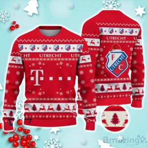 FC Utrecht Ugly Christmas Sweater Ideal Gift For Fans Product Photo 1