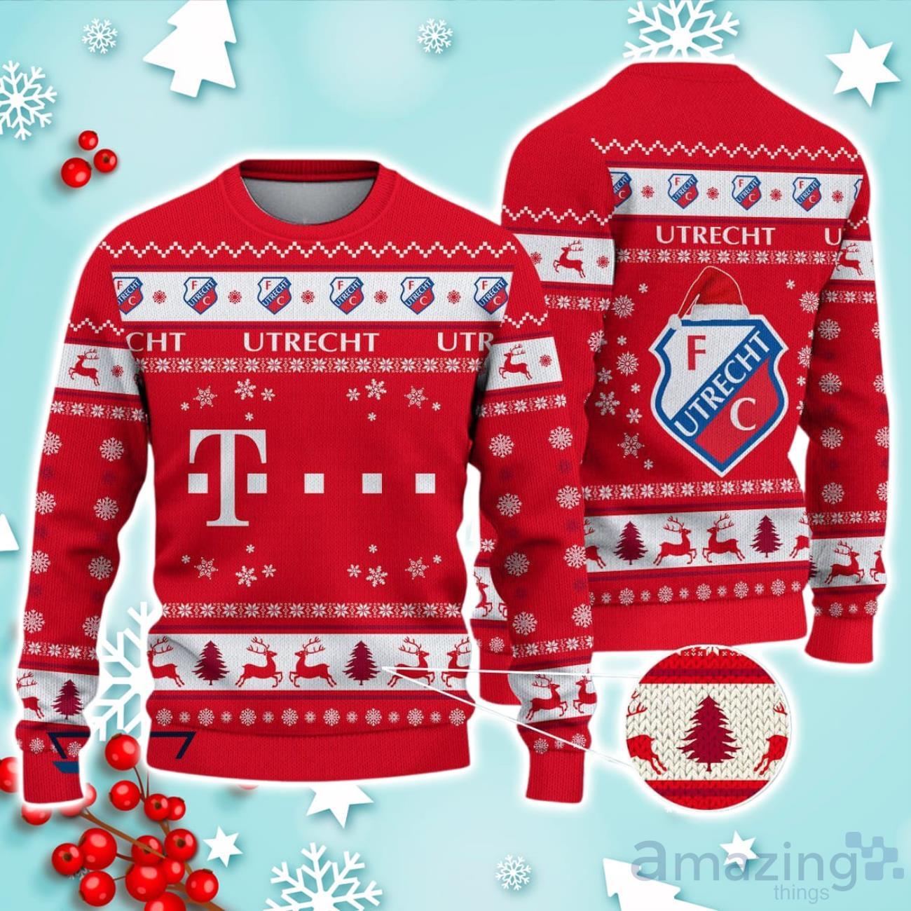 FC Utrecht Ugly Christmas Sweater Ideal Gift For Fans image FC Utrecht Ugly Christmas Sweater Ideal Gift For Fans Product Photo 1