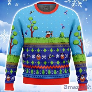 Festive Duck Hunt Ugly Christmas Sweater Product Photo 1