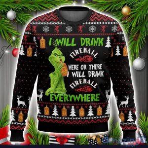 Fireball Grinch 3D Sweater Christmas Gift Ugly Christmas Sweater Xmas Gift Ideas Product Photo 1