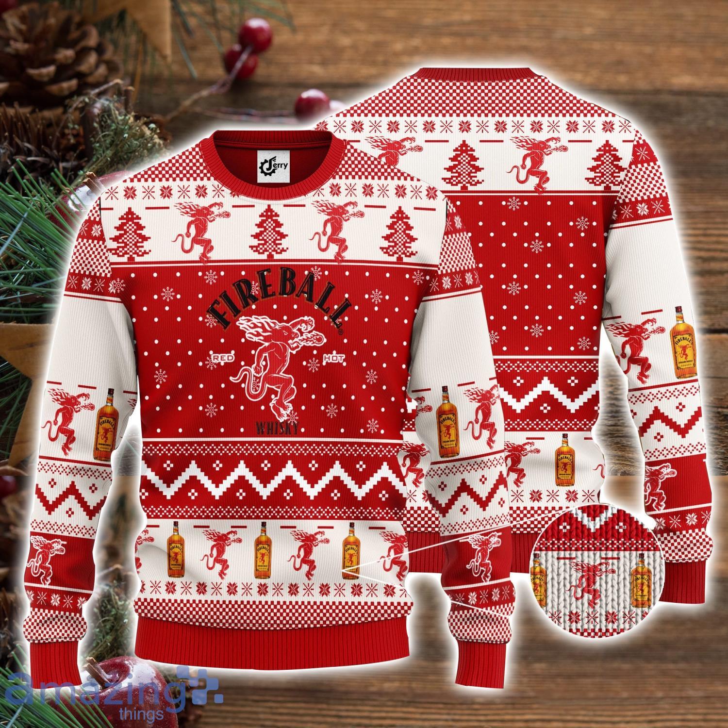 Fireball Lover Christmas Gift Sweater For Men And Women Ugly Christmas Sweater image Fireball Lover Christmas Gift Sweater For Men And Women Ugly Christmas Sweater Product Photo 1