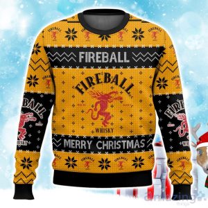 Fireball Ugly Christmas Sweater, Xmas Gift Ideas For Fan Product Photo 1