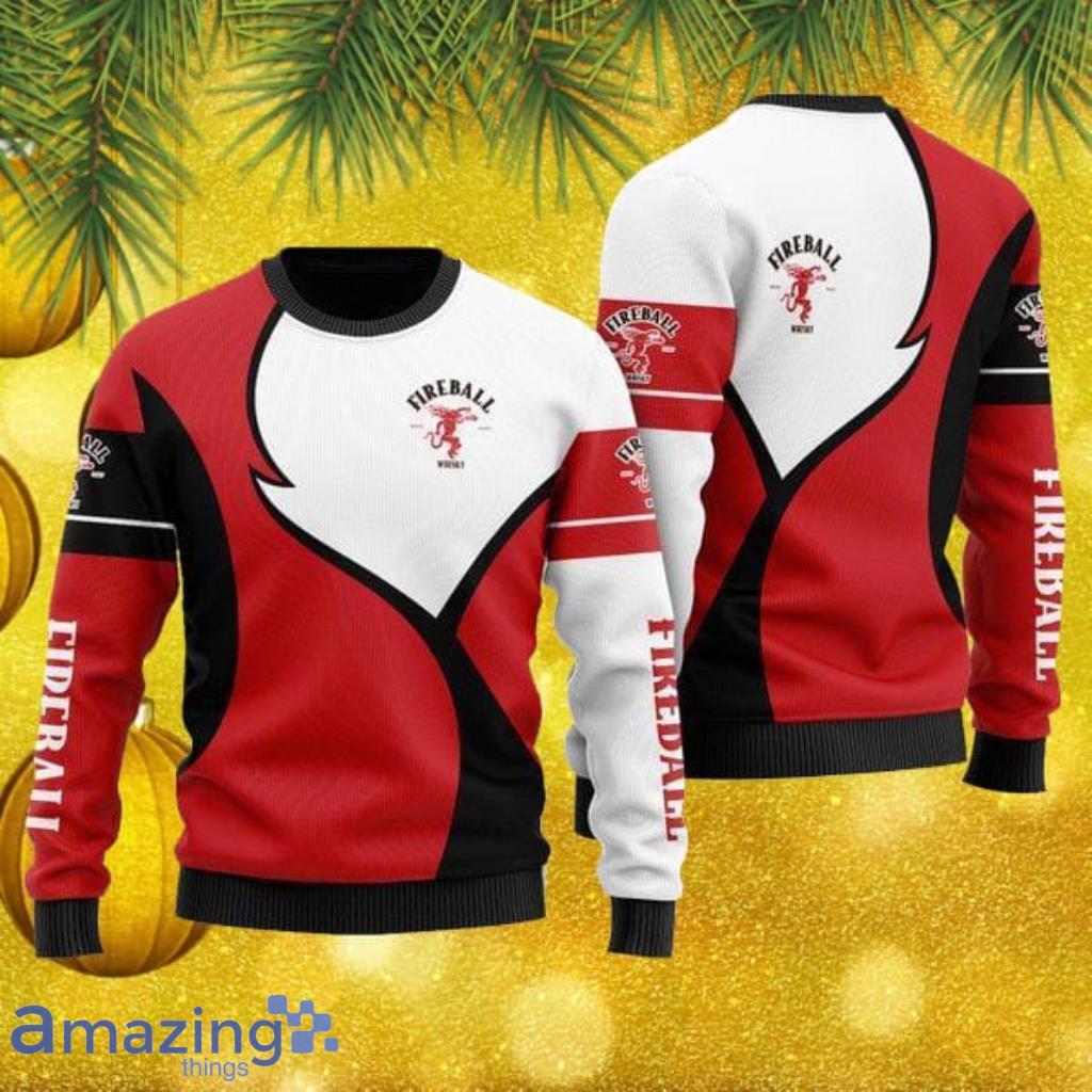 Fireball Whisky Christmas Sweater 3D image Fireball Whisky Christmas Sweater 3D Product Photo 1