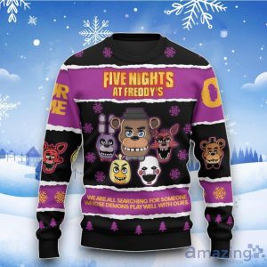 Five Nights At Freddy’s Custom Name Christmas Ugly Sweater Product Photo 2