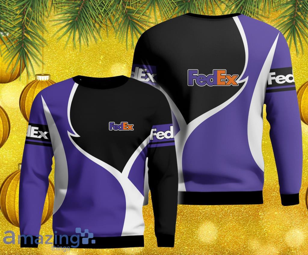 Fleece Fedex V4 Ugly Sweater Christmas 3D Gift For Christmas Funny image Fleece Fedex V4 Ugly Sweater Christmas 3D Gift For Christmas Funny Product Photo 1