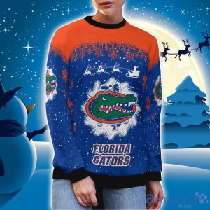Florida Gators Santa sleigh driving reindeer Pattern Ugly Christmas Sweater Product Photo 3