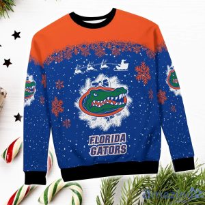 Florida Gators Santa sleigh driving reindeer Pattern Ugly Christmas Sweater Product Photo 4