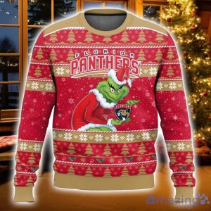 Florida Panthers Grinch Ugly Christmas Sweater Christmas Gift For Sport Fans Product Photo 1