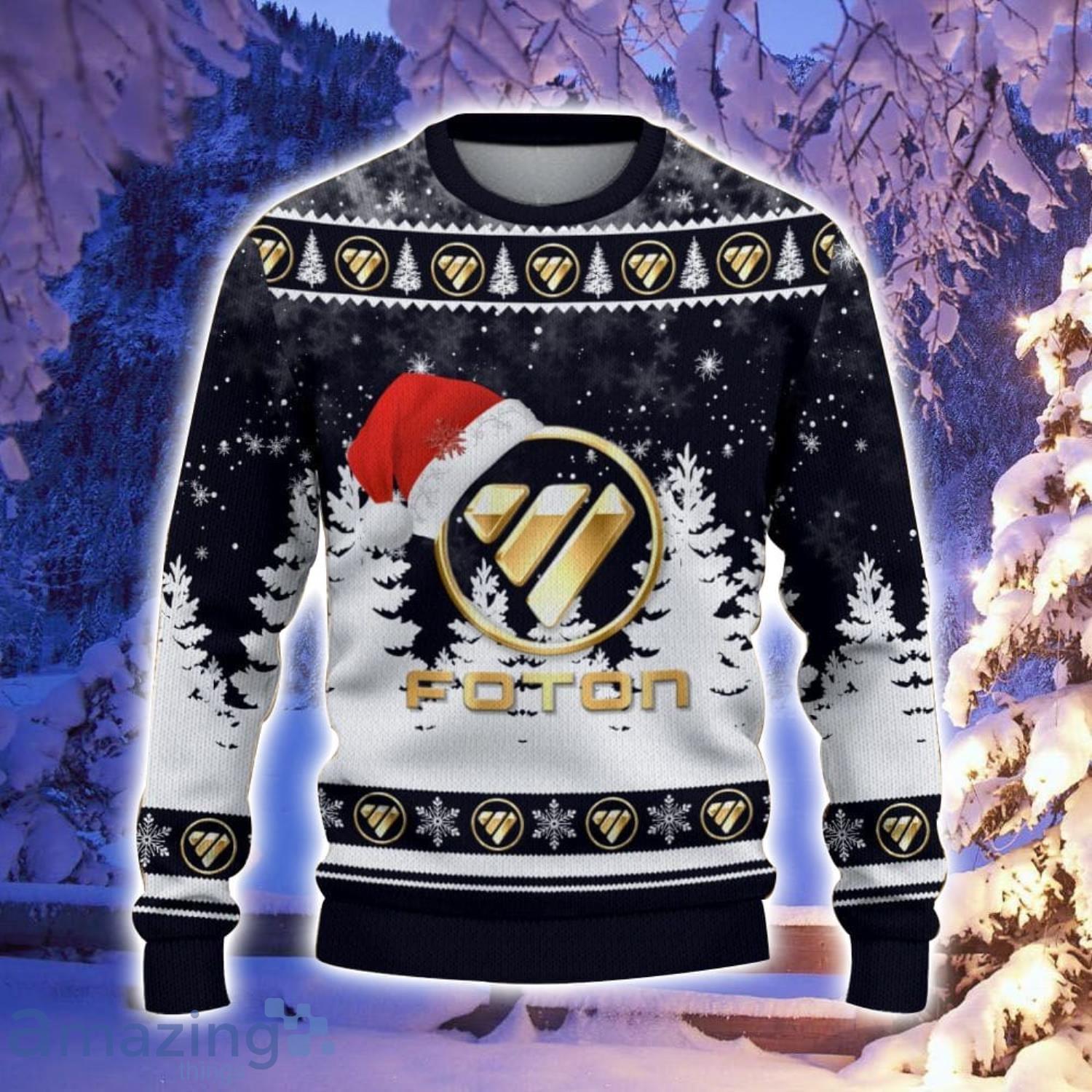Foton Santa Hat Pattern Ugly Christmas Sweater For Men And Women image Foton Santa Hat Pattern Ugly Christmas Sweater For Men And Women Product Photo 2