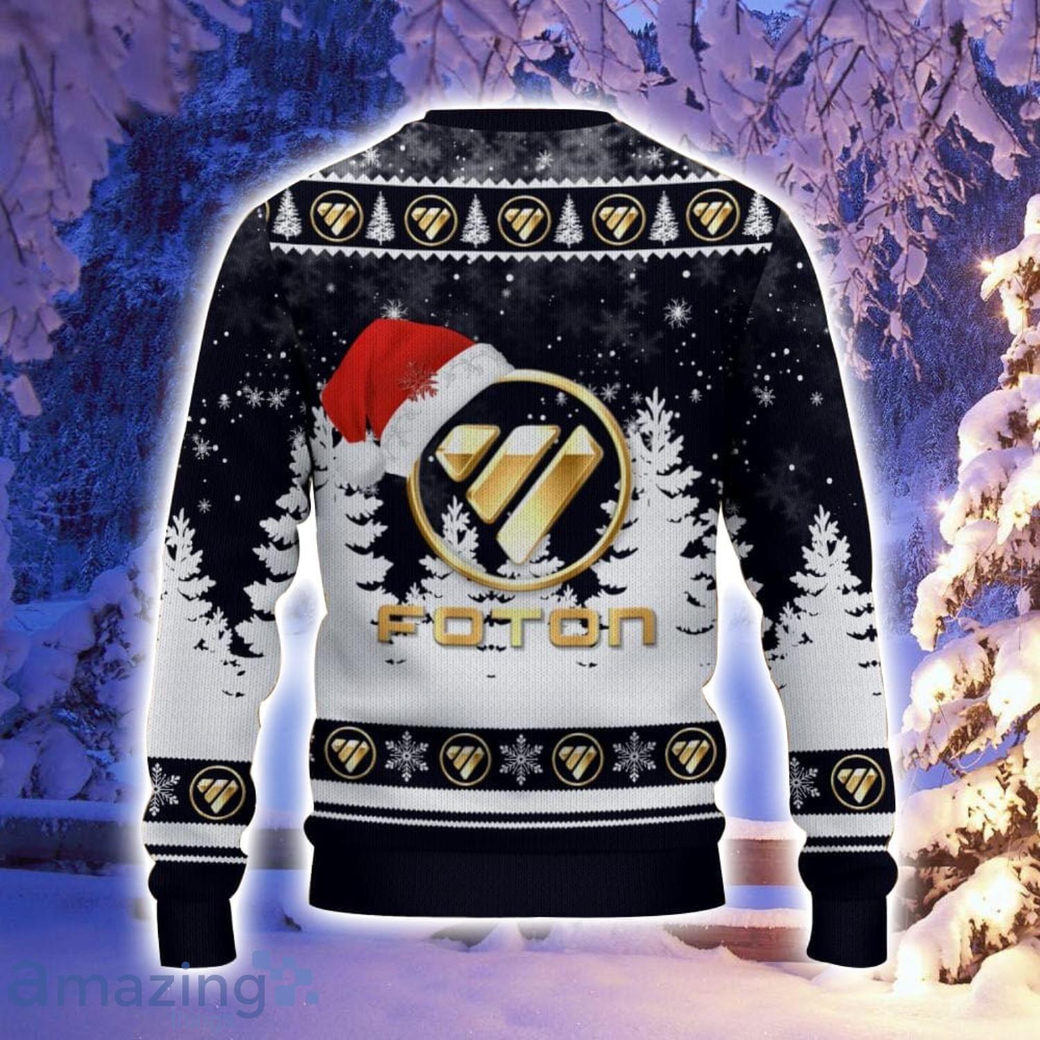 Foton Santa Hat Pattern Ugly Christmas Sweater For Men And Women image Foton Santa Hat Pattern Ugly Christmas Sweater For Men And Women Product Photo 3