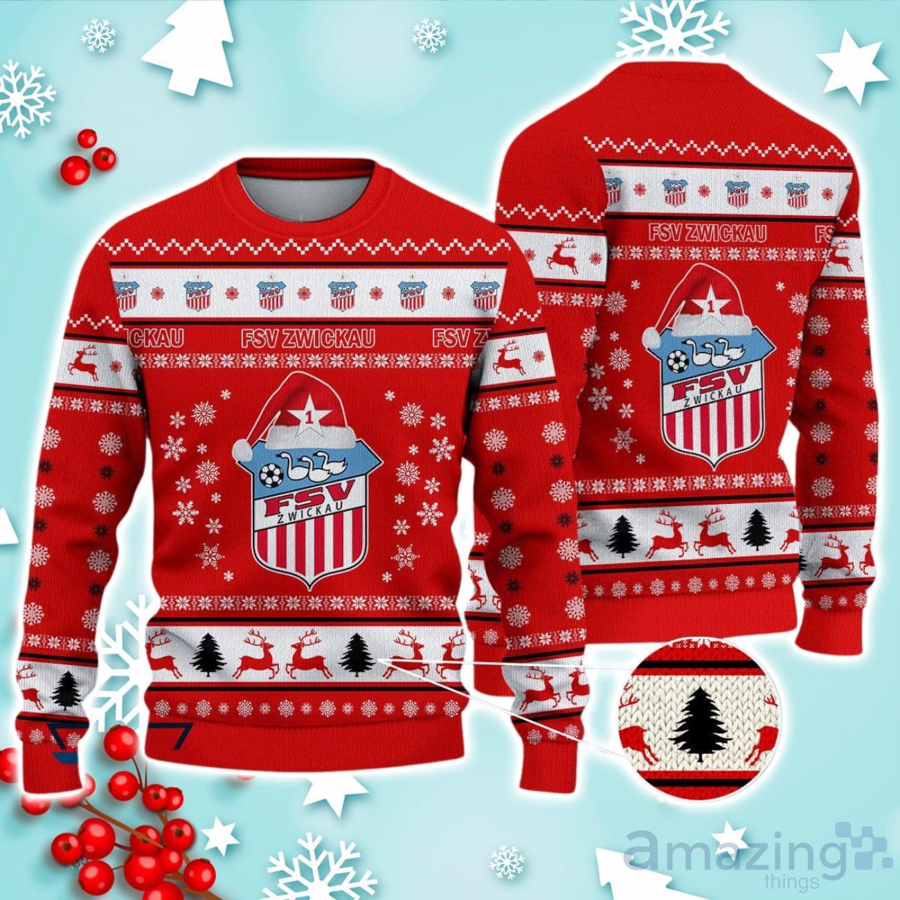 FSV Zwickau Ugly Christmas Sweater Ideal Gift For Fans image FSV Zwickau Ugly Christmas Sweater Ideal Gift For Fans Product Photo 1