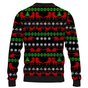 Fun Christmas Dinosaur 3D Ugly Christmas Sweater, Xmas Gift For Everyone Product Photo 2