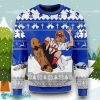 Funny Christmas Jesus Skateboarding On Snow Ugly Christmas Sweater Style Gift