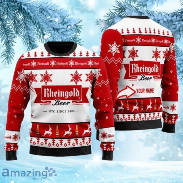 Funny Rheingold Beer Personalized Ugly Christmas Sweaters Gift Christmas Product Photo 1